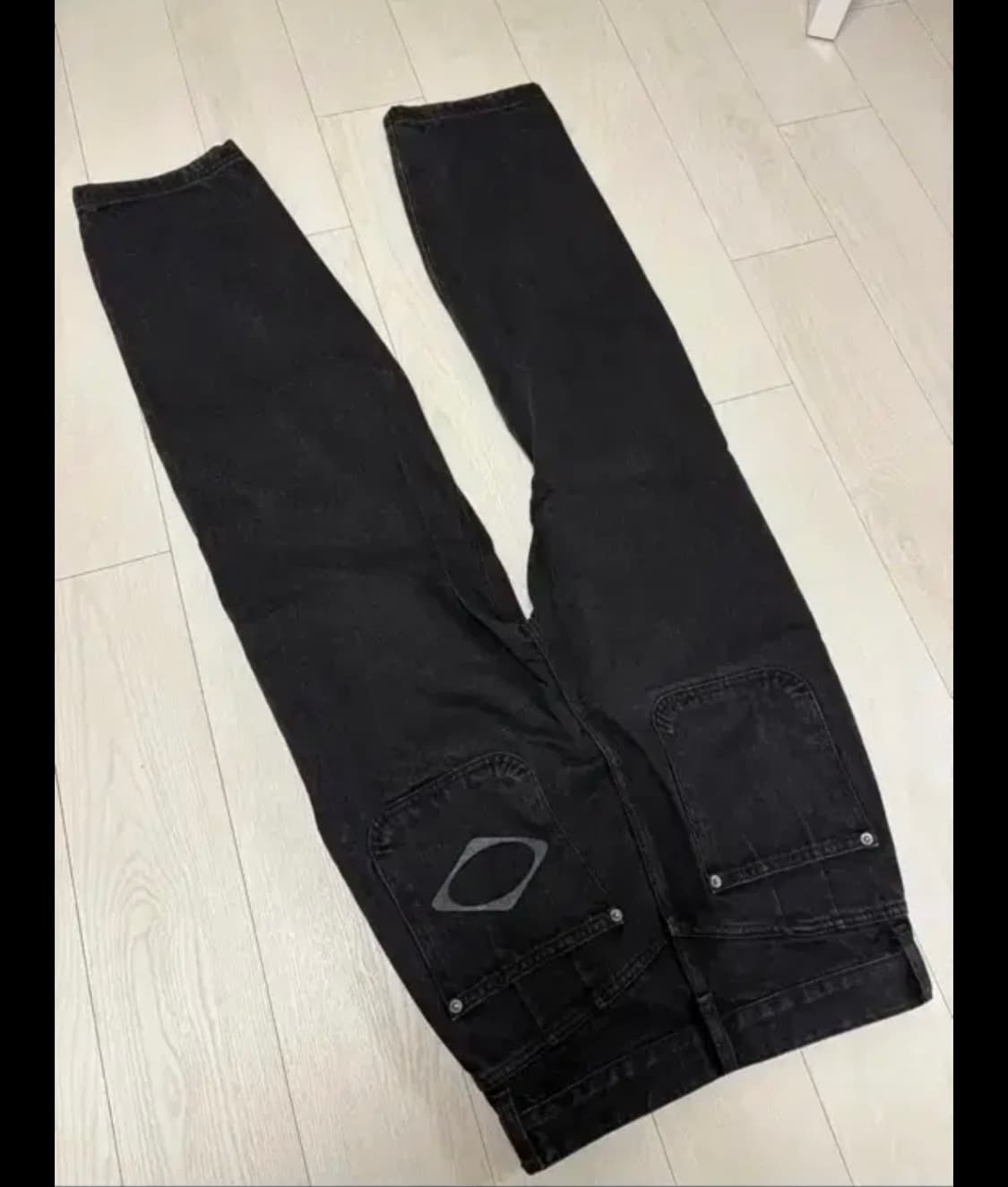 미스치프 롬버스 슬라우치 워시드 진 블랙 S 상품이미지5