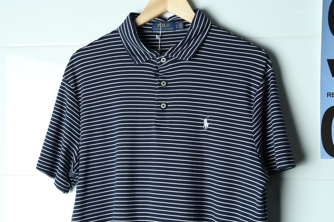 (L-XL) 폴로 랄프로렌 반팔 카라 티셔츠 USA 네이비-H32905 상품이미지3