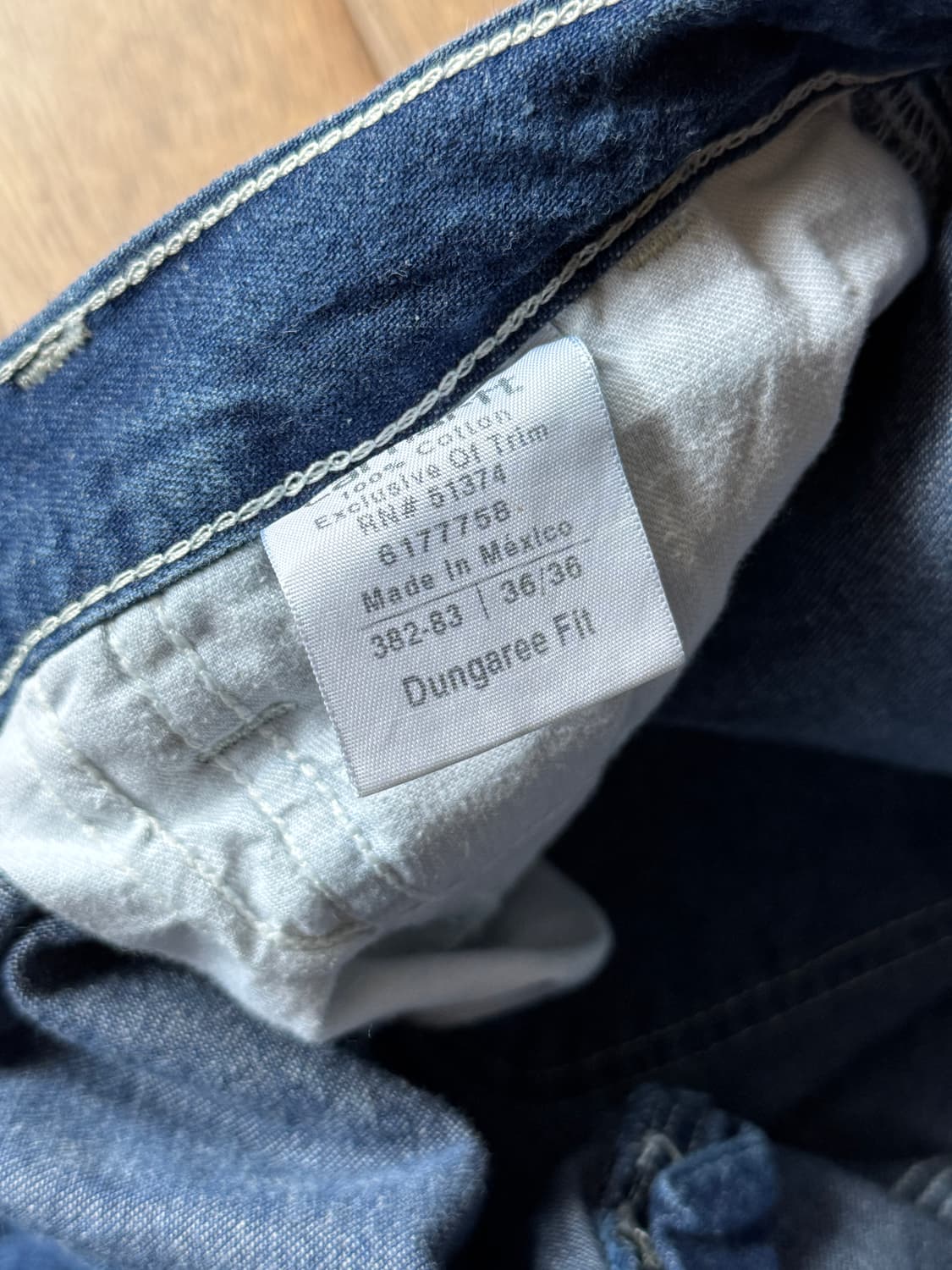 [36]칼하트 USA 싱글 디스트로이드 다크블루 싱글니 워크 데님 팬츠 상품이미지6