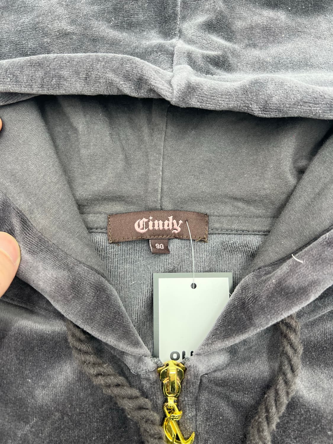 빈티지 벨벳 후드집업 상품이미지4