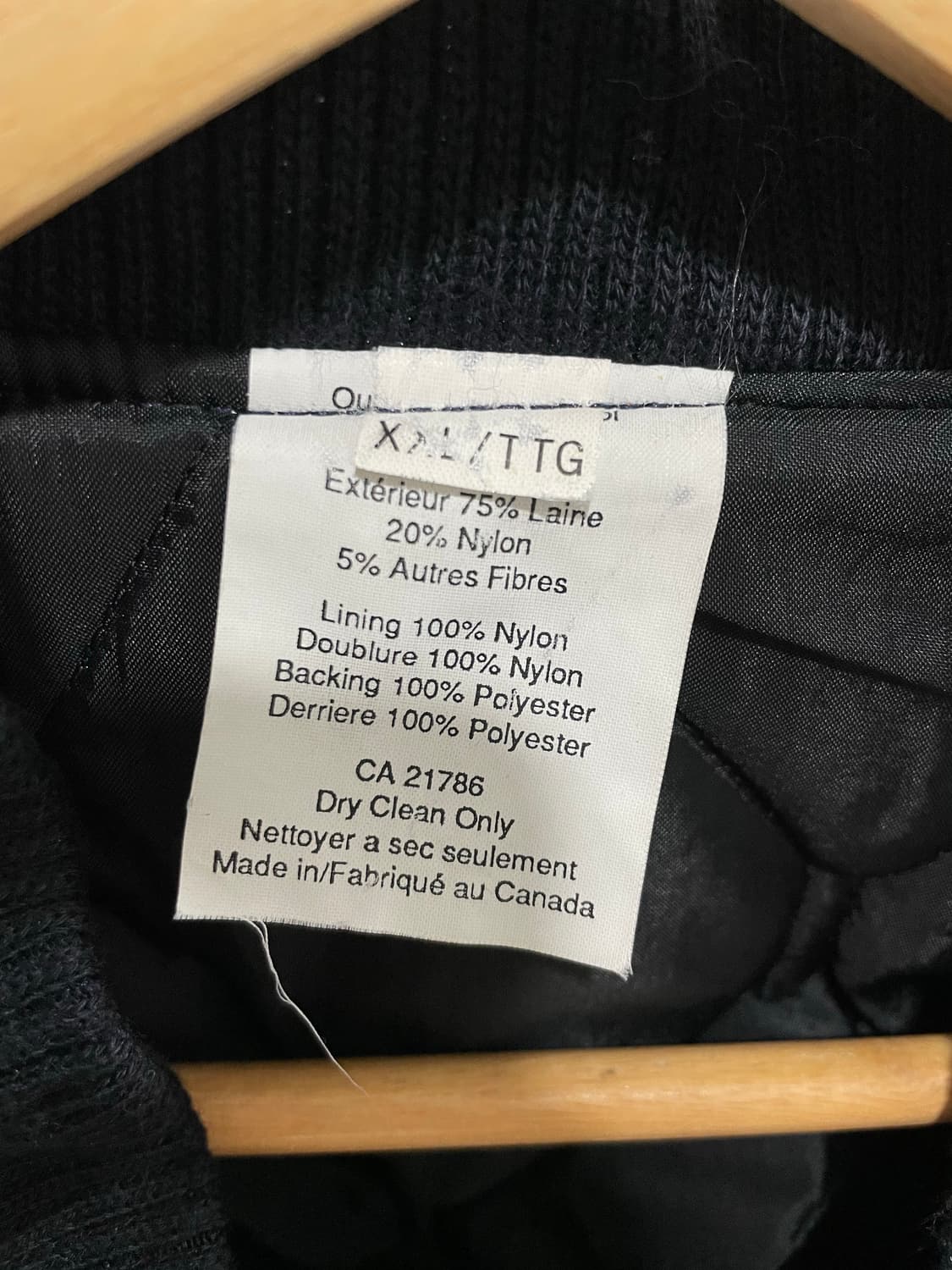 (빈티지)Made in Canada 체인스티치 컬러블록 울 바시티자켓 상품이미지4