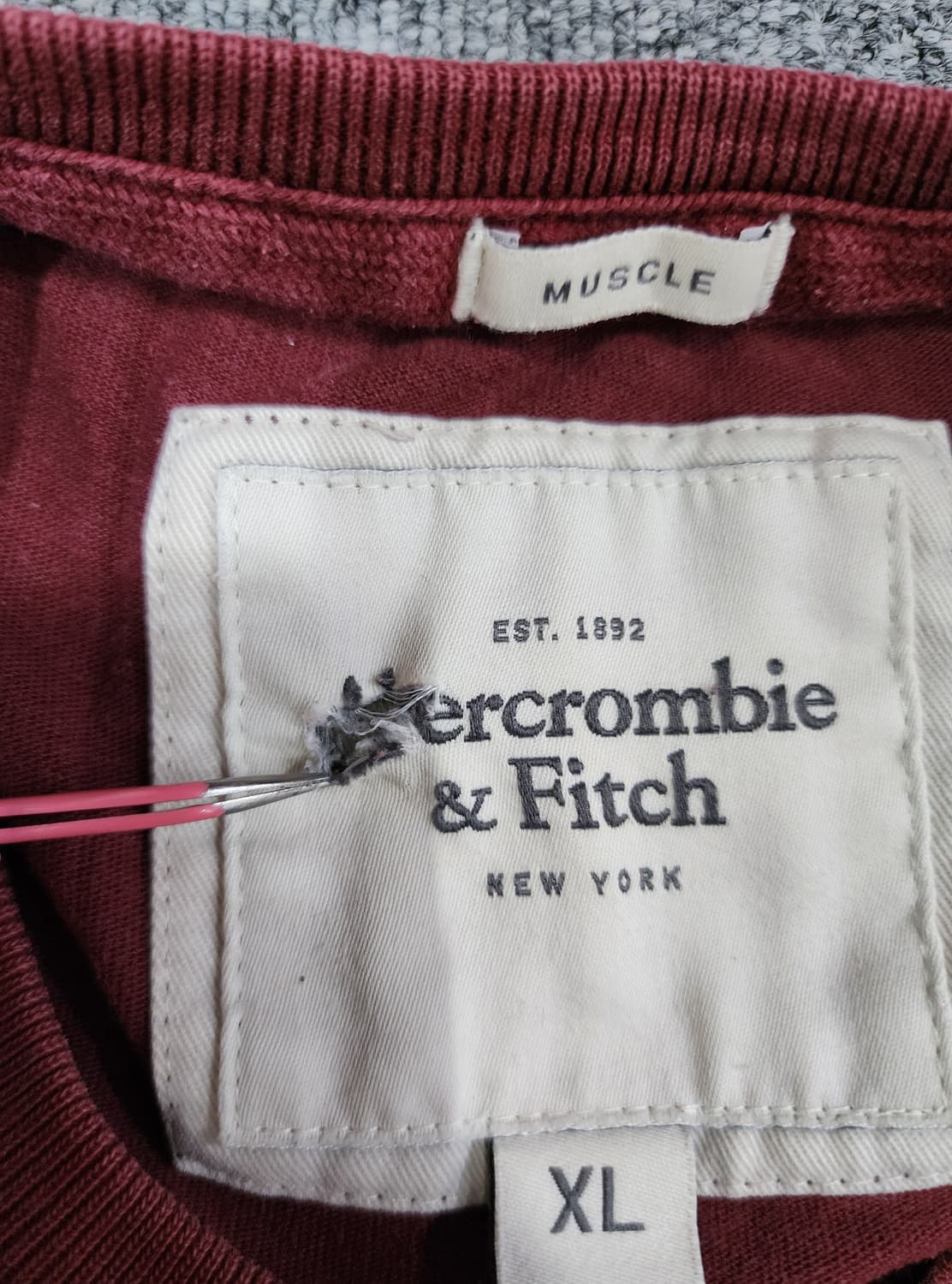 아베크롬비 앤 피치 빈티지 92 스펠로고 슬리브 긴팔티 XL 상품이미지5