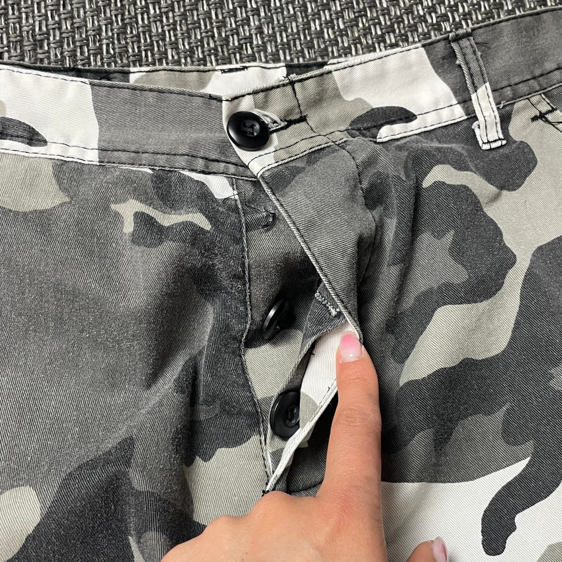 (27) 오리지널 빈티지 그레이 카모 밀리터리 카고팬츠 상품이미지4