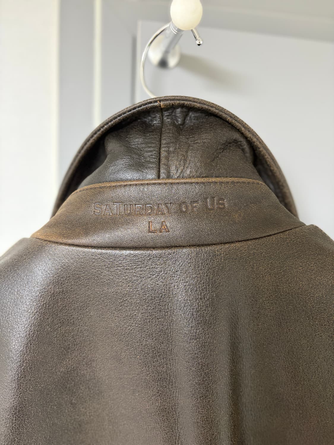 stu 에스티유 오버핏 레더자켓 브라운 M 상품이미지4