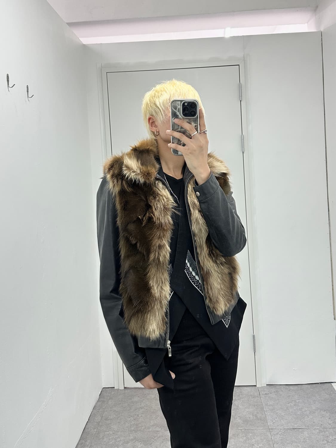 RABOEM lambs leather fox fur jacket 상품이미지6
