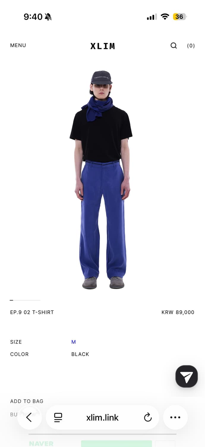엑슬림 EP.9 02 T-SHIRT m    (판매or S와교환) 상품이미지3