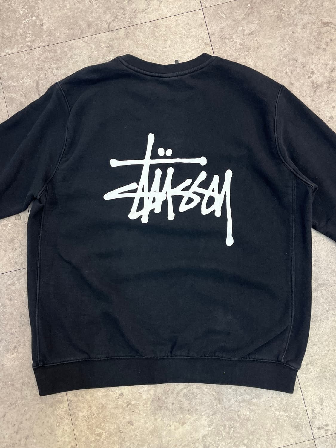 스투시 베이직 로고 맨투맨 블랙 XL #csz2726  상품이미지6