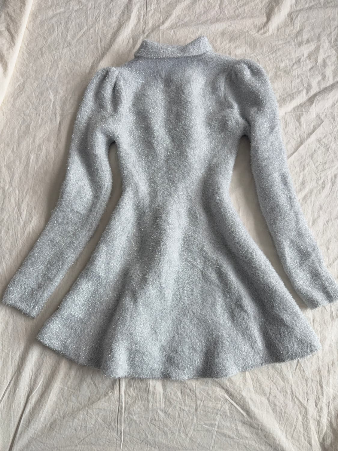 스카이블루그레이 폭닥 러블리 니트 원피스 상품이미지5