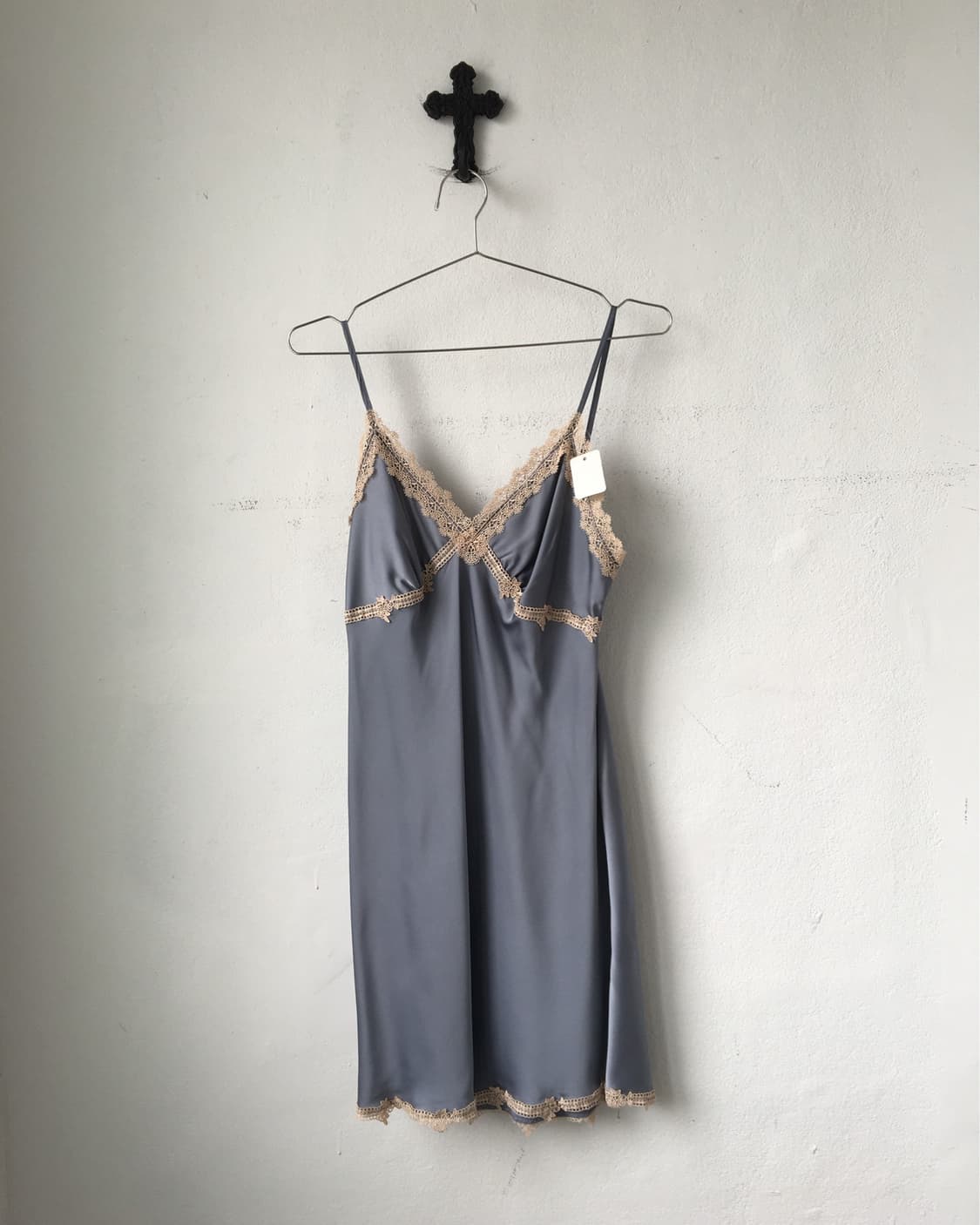 Lace trimming slip onepiece 상품이미지2