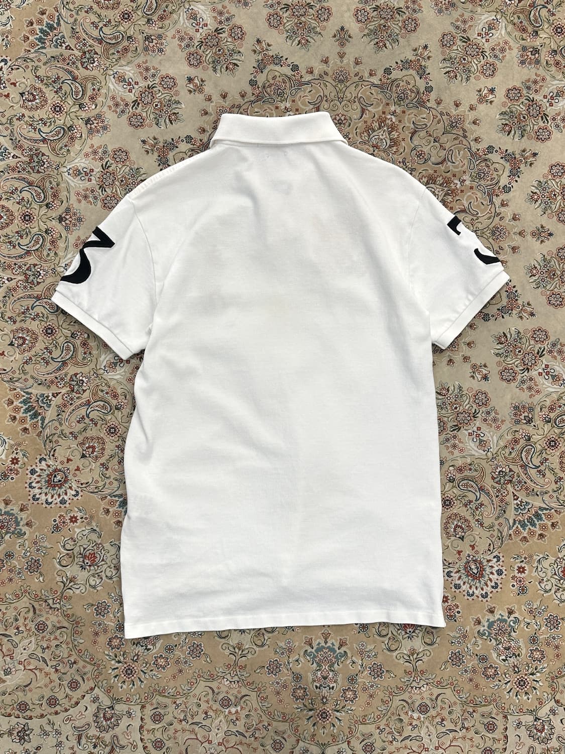 폴로 랄프로렌 블랙와치 화이트/골드 빅포니 카라티  상품이미지2