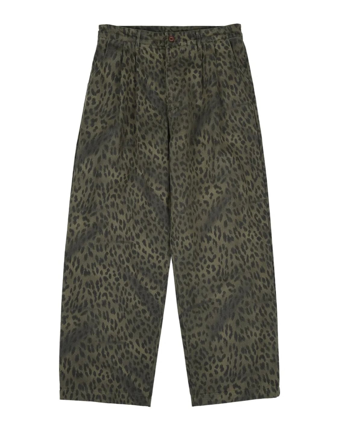 ERSCO 이알에스코 레오파드 배기 트라우져스 카키 상품이미지1
