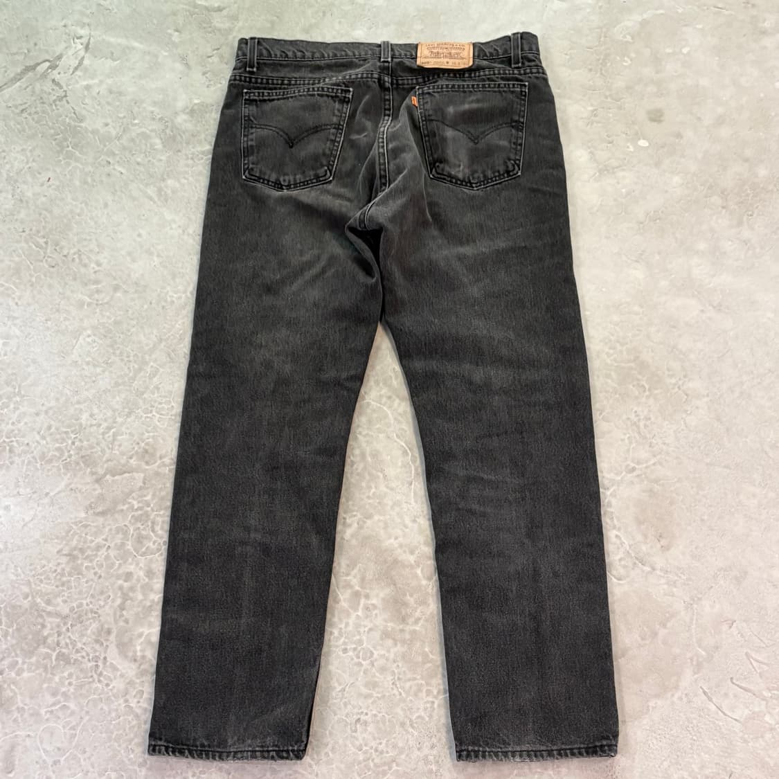 [36/30] 90s USA🇺🇸 리바이스 505 오렌지 탭 블랙 흑청 상품이미지6