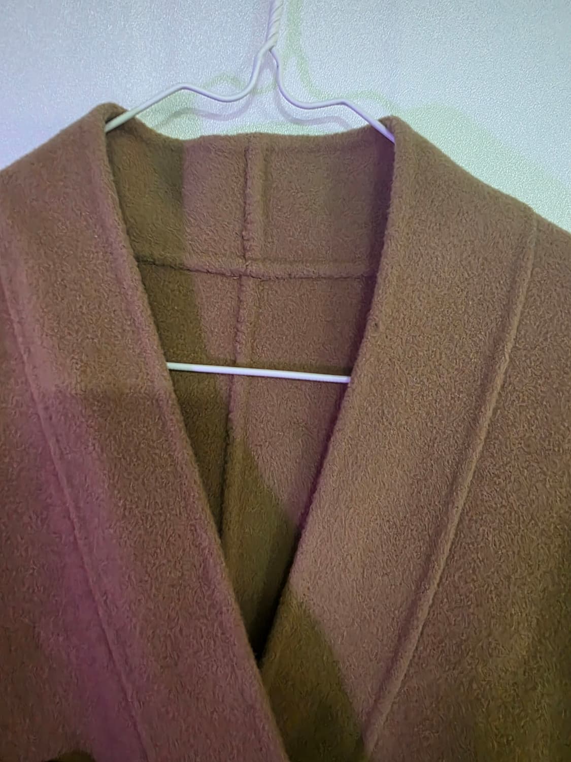 브라운 더블 버튼 롱 코트/총장106/가슴50/S/ 상품이미지3