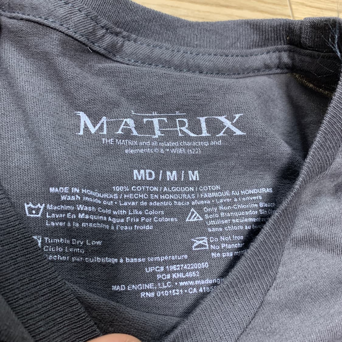 M)매트릭스 포스터 티셔츠(미사용) 상품이미지4