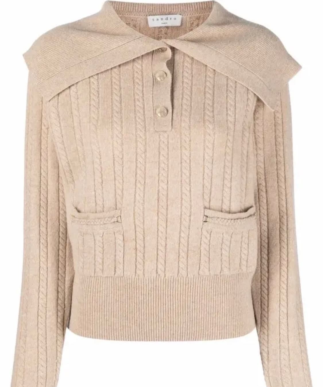 산드로 케이블 니트 카라 스웨터 상품이미지4