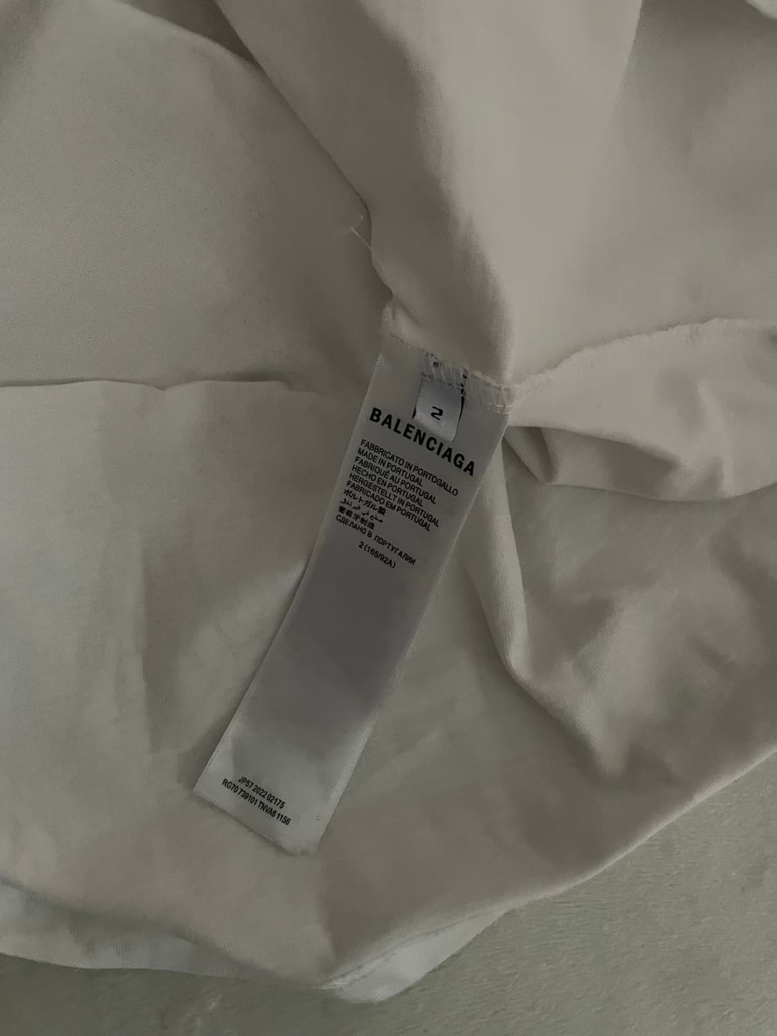 발렌시아가 x 아디다스 오버사이즈 티셔츠 화이트 상품이미지3