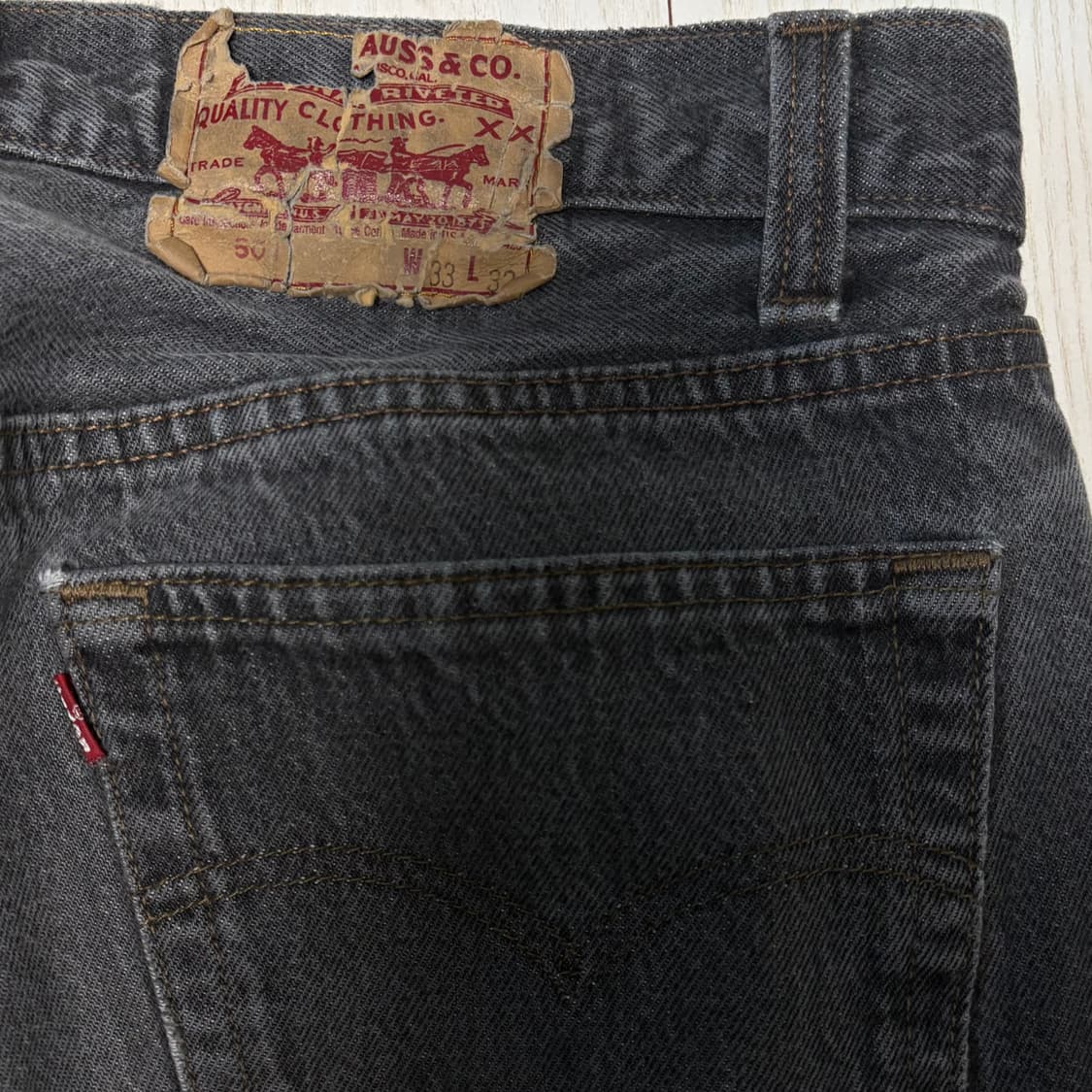 [33] 90s 리바이스 501 USA 흑청데님 상품이미지4
