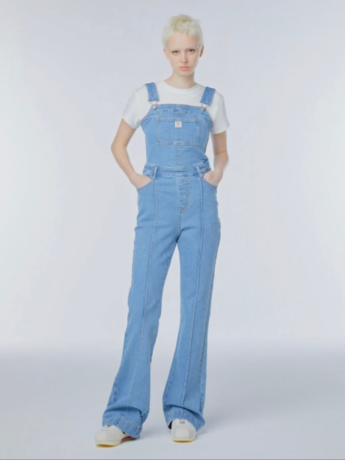 인스턴트펑크 데님 멜빵 부츠컷바지 상품이미지2