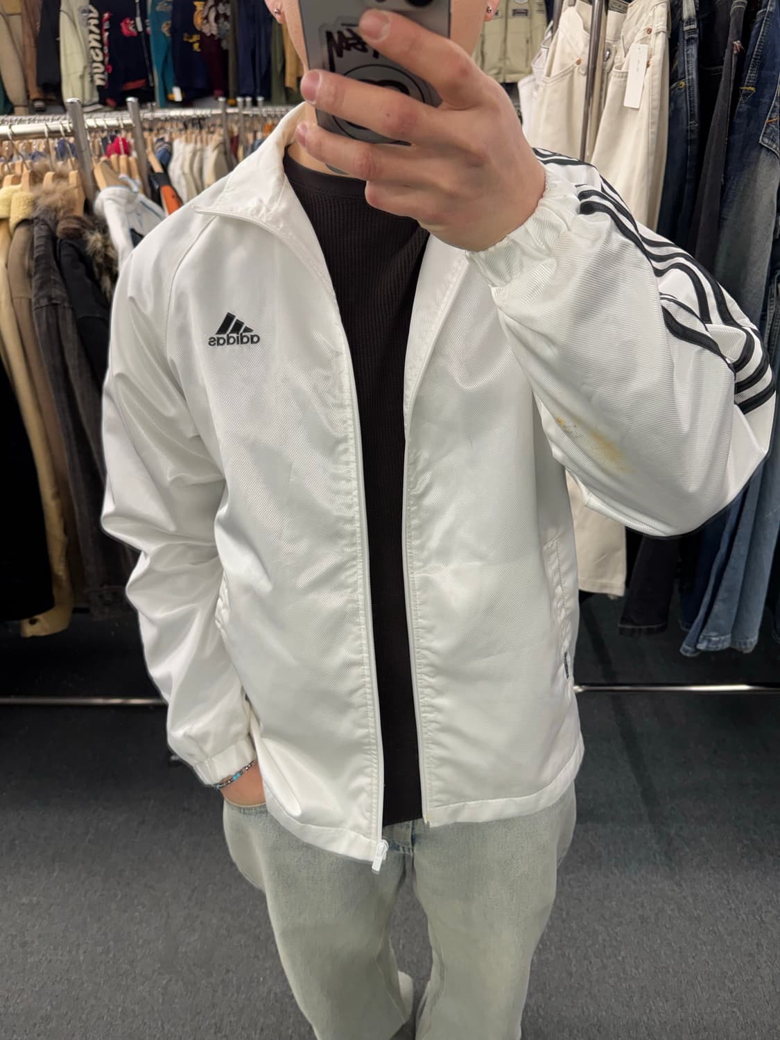 M)00’s 아디다스 빈티지 올드스쿨 바람막이 상품이미지1