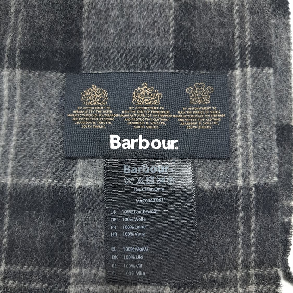 MX227 바버 그레이 타탄체크 램스울 목도리 머플러 상품이미지4