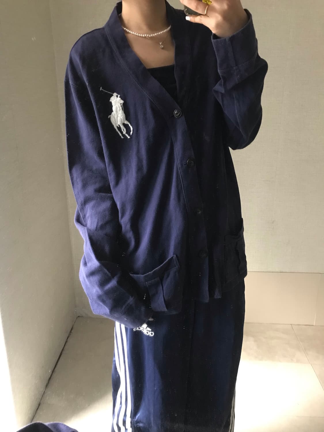 폴로 네이비 빅포니 가디건 상품이미지5