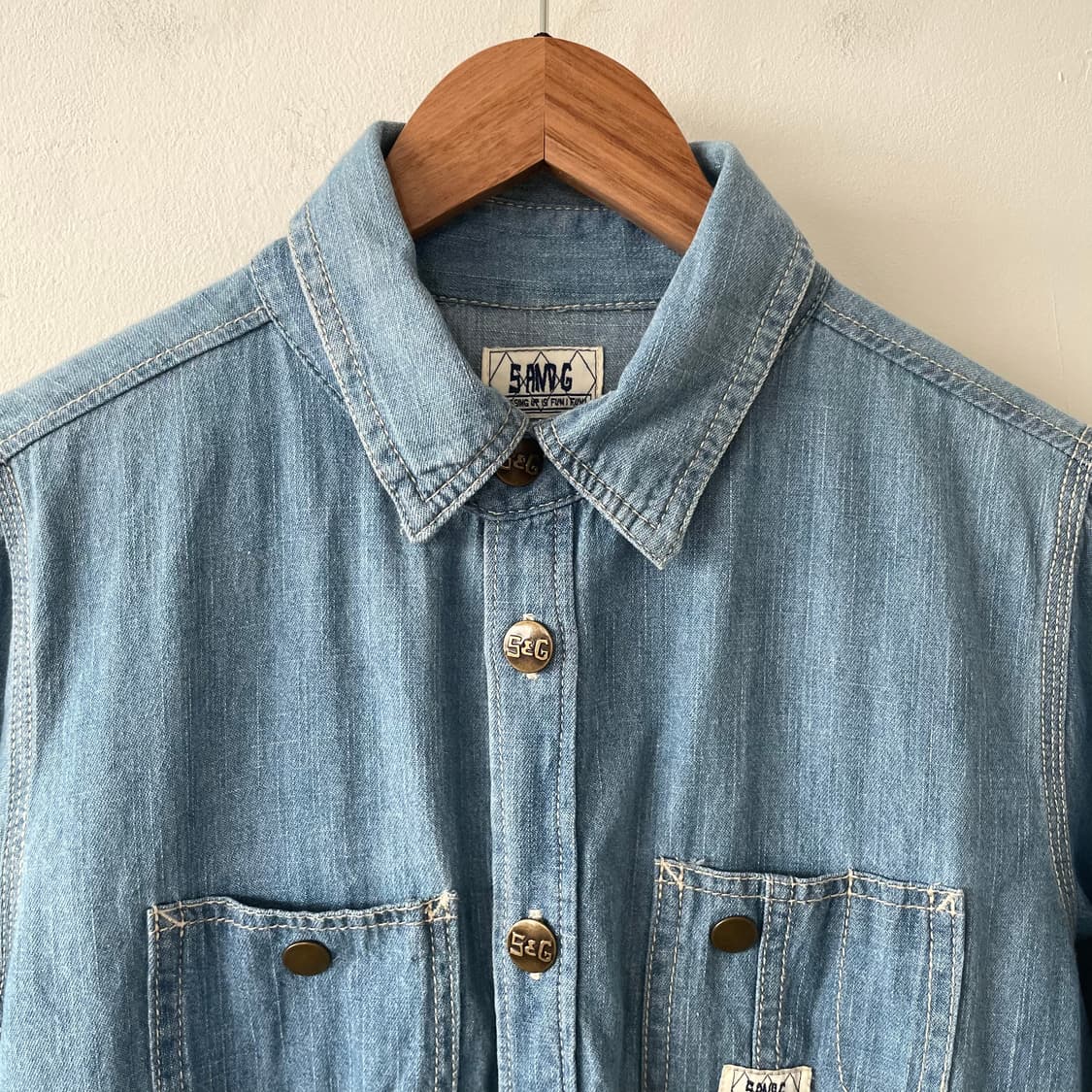 vintage wash denim shirt dress 상품이미지2