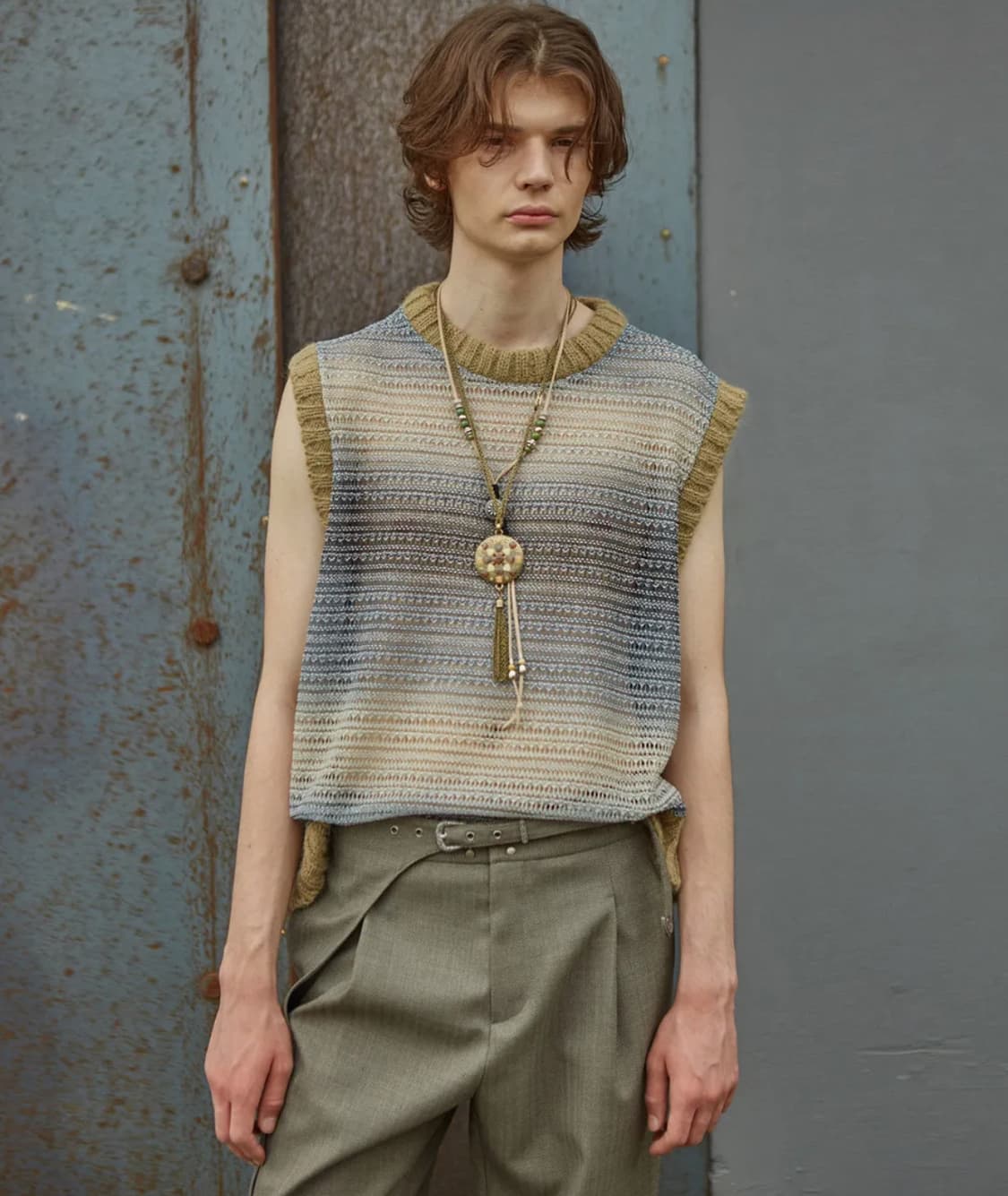 앤더슨벨 남성 컷 앤 소운 니트 베스트 L 상품이미지1