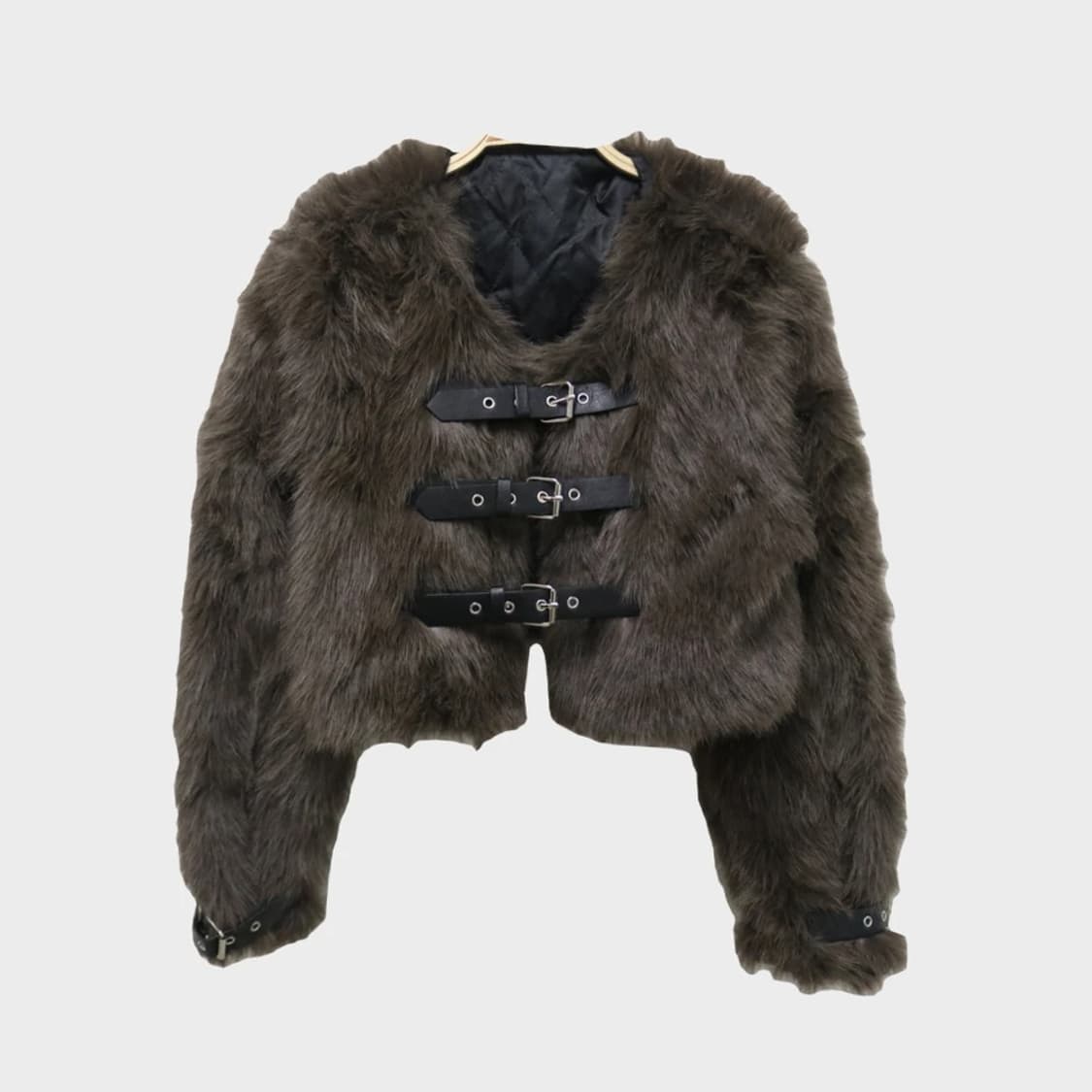 버클 포인트 페이크 퍼 자켓 60118 상품이미지1