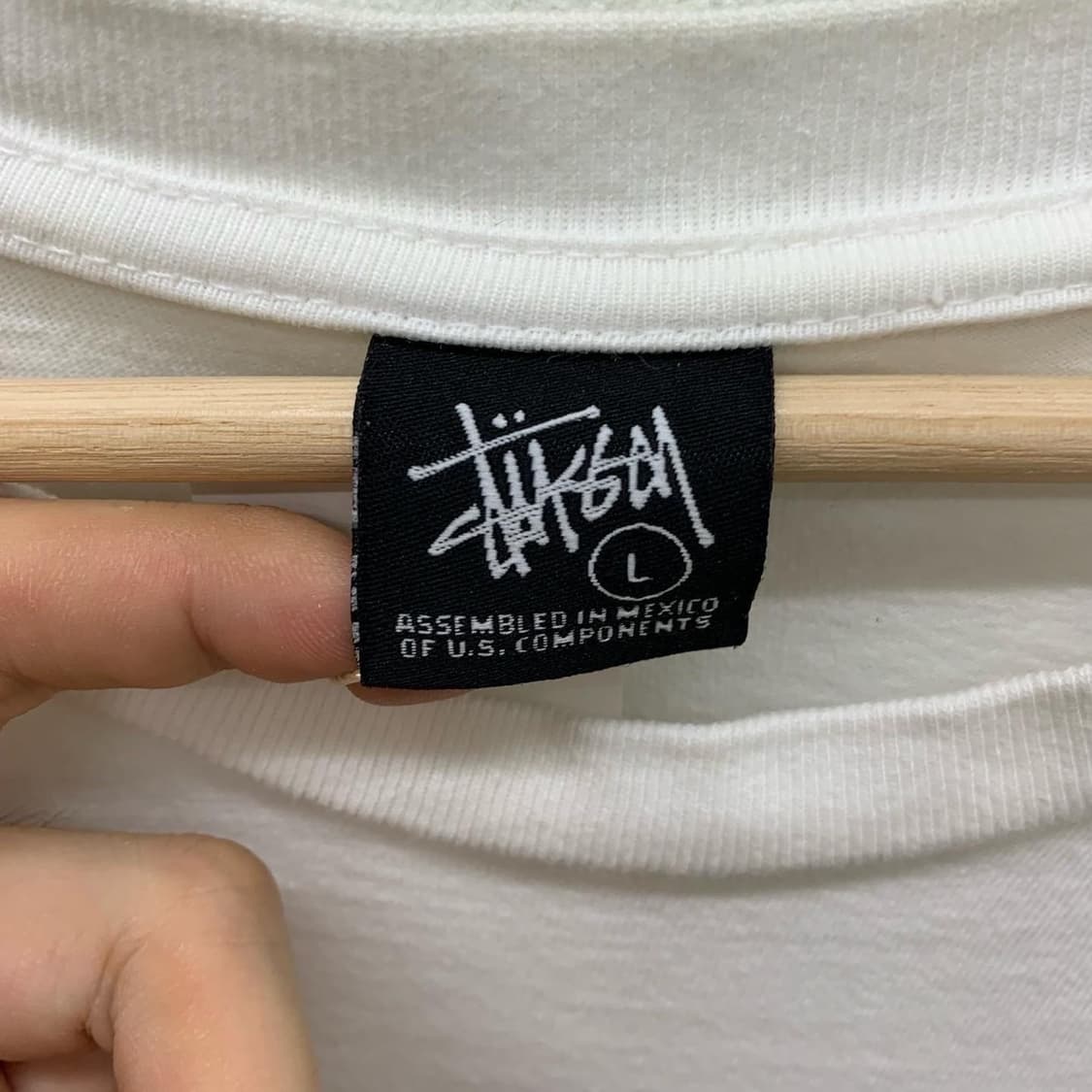 스투시 화이트 로고 인사이드 프린팅 티셔츠  상품이미지5