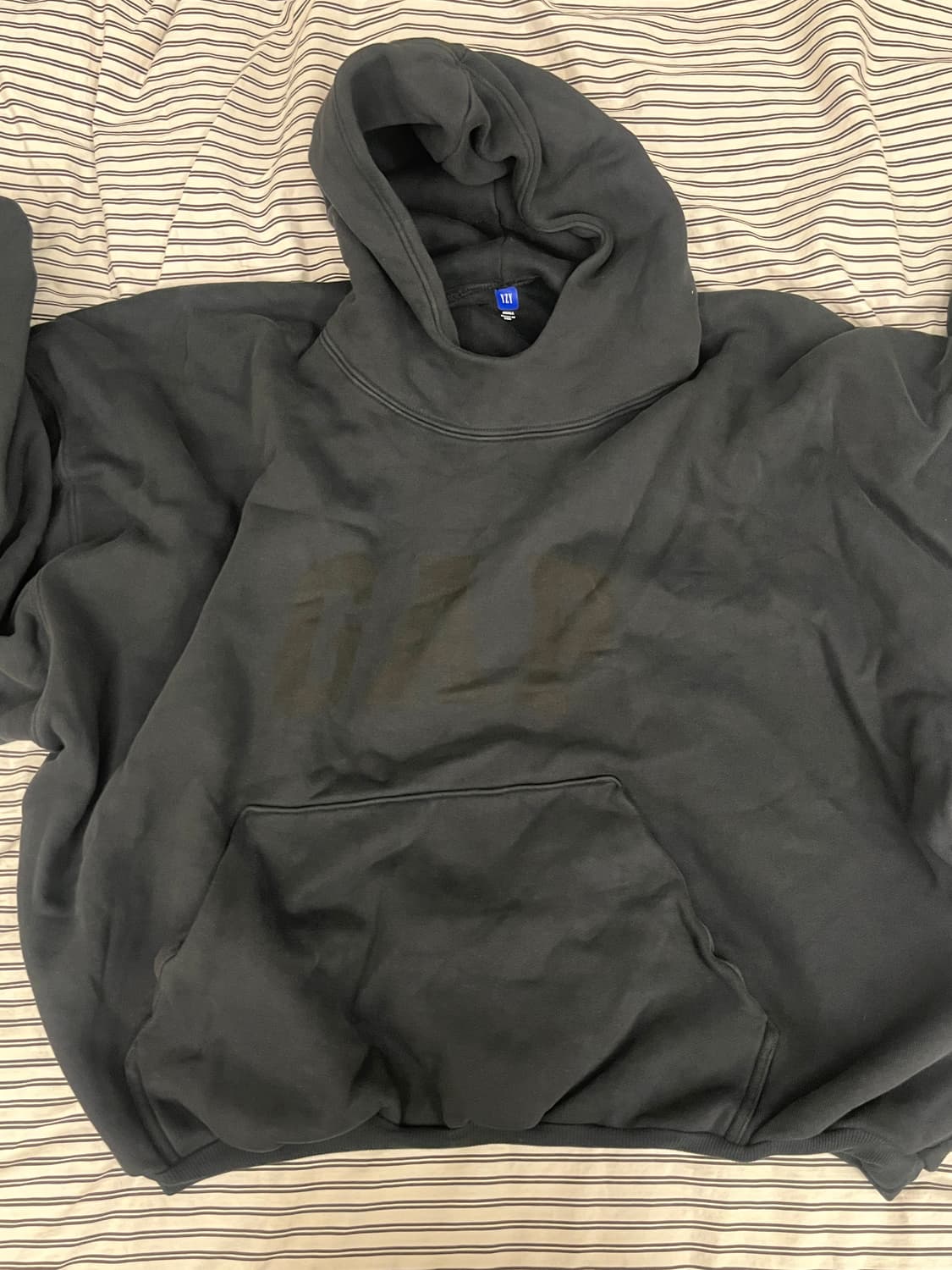 이지갭 X 발렌시아가 도브 후드 워시드 블랙 S 상품이미지1