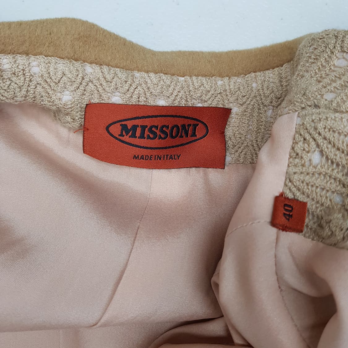 미쏘니Missoni 울 앙고라 혼방 카멜 코트 M사이즈 상품이미지6