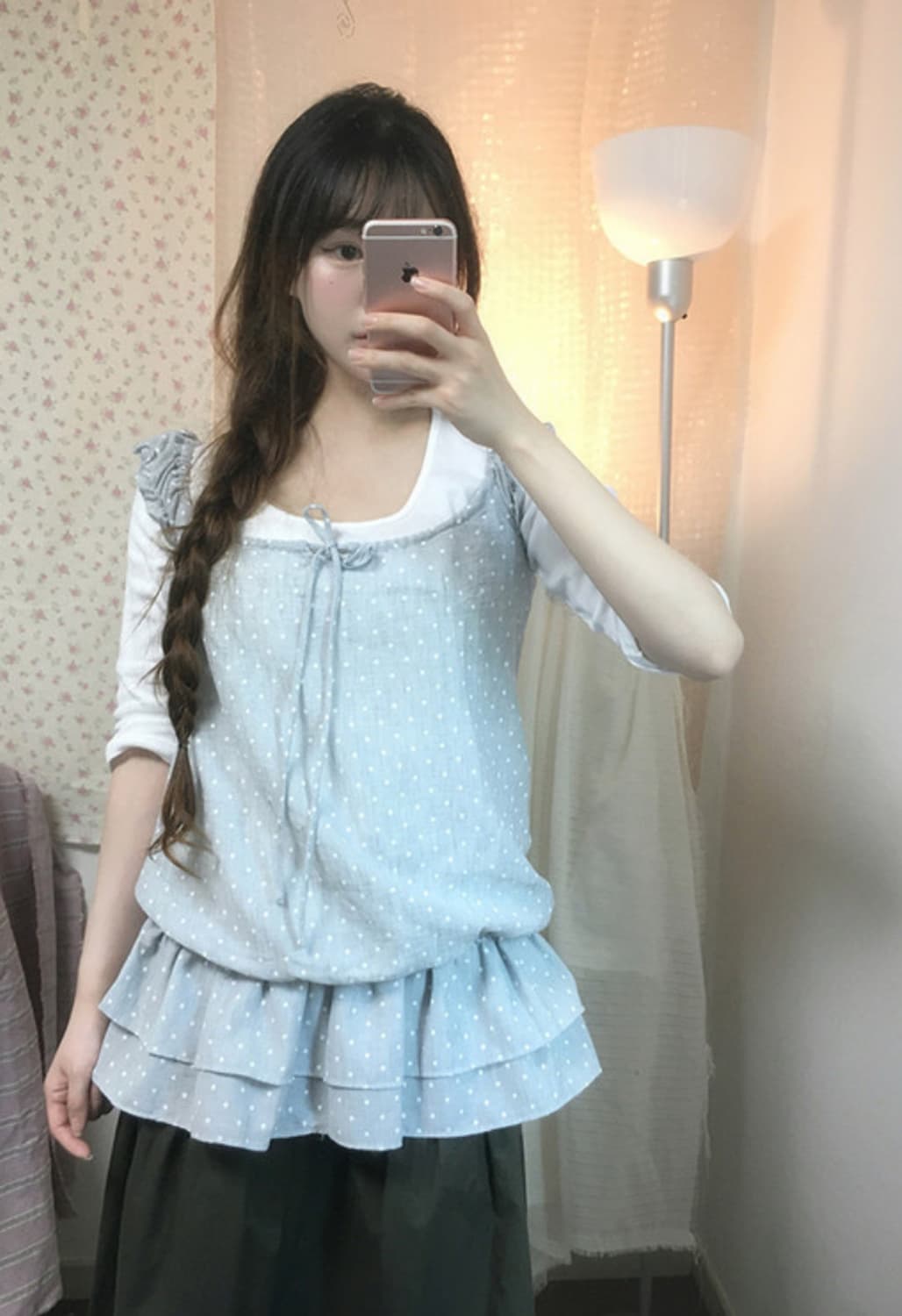 도트 블라우스 상품이미지1