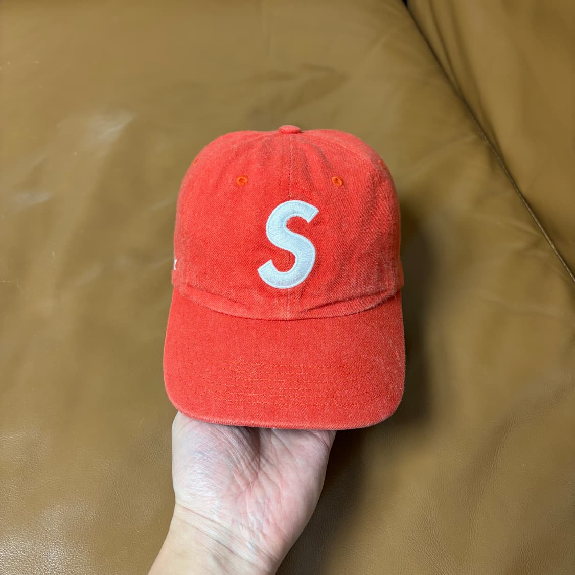슈프림 S로고 6패널 볼캡 모자 22ss 케블라 레드 상품이미지4