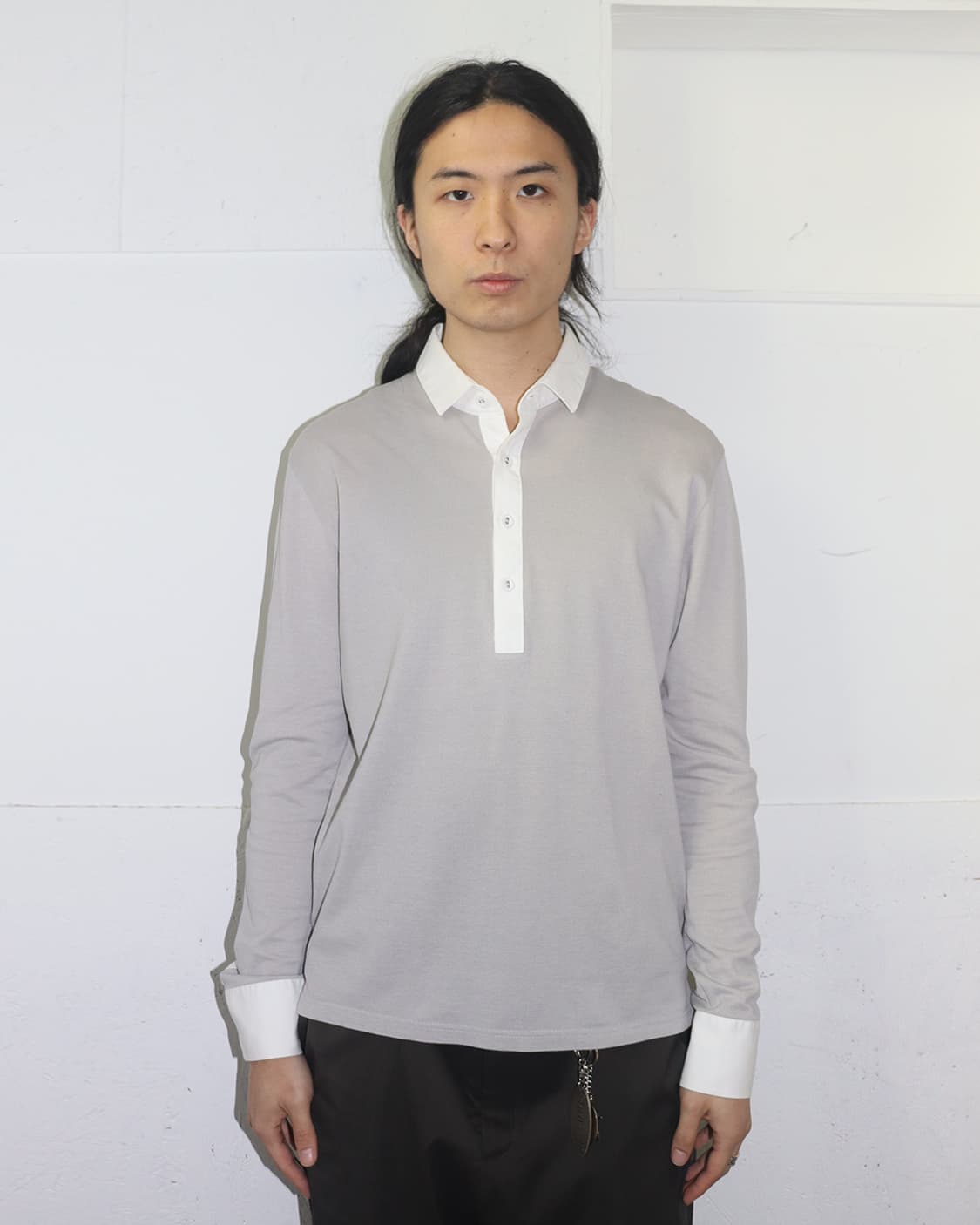 질샌더 하프 버튼 코튼 셔츠 상품이미지1