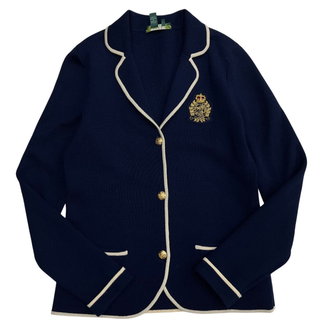 2000s 폴로 랄프로렌 골드자수 로고 니팅 가디건 자켓 M 상품이미지3