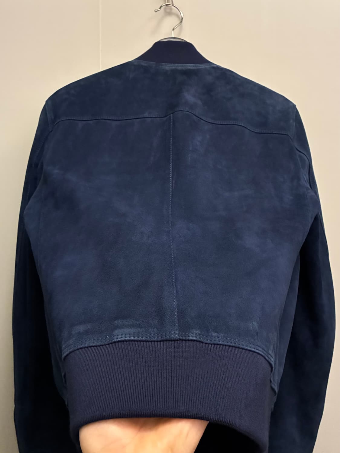 (48/97)솔리드옴므 고트스킨 염소가죽 스웨이드 블루종자켓 상품이미지7