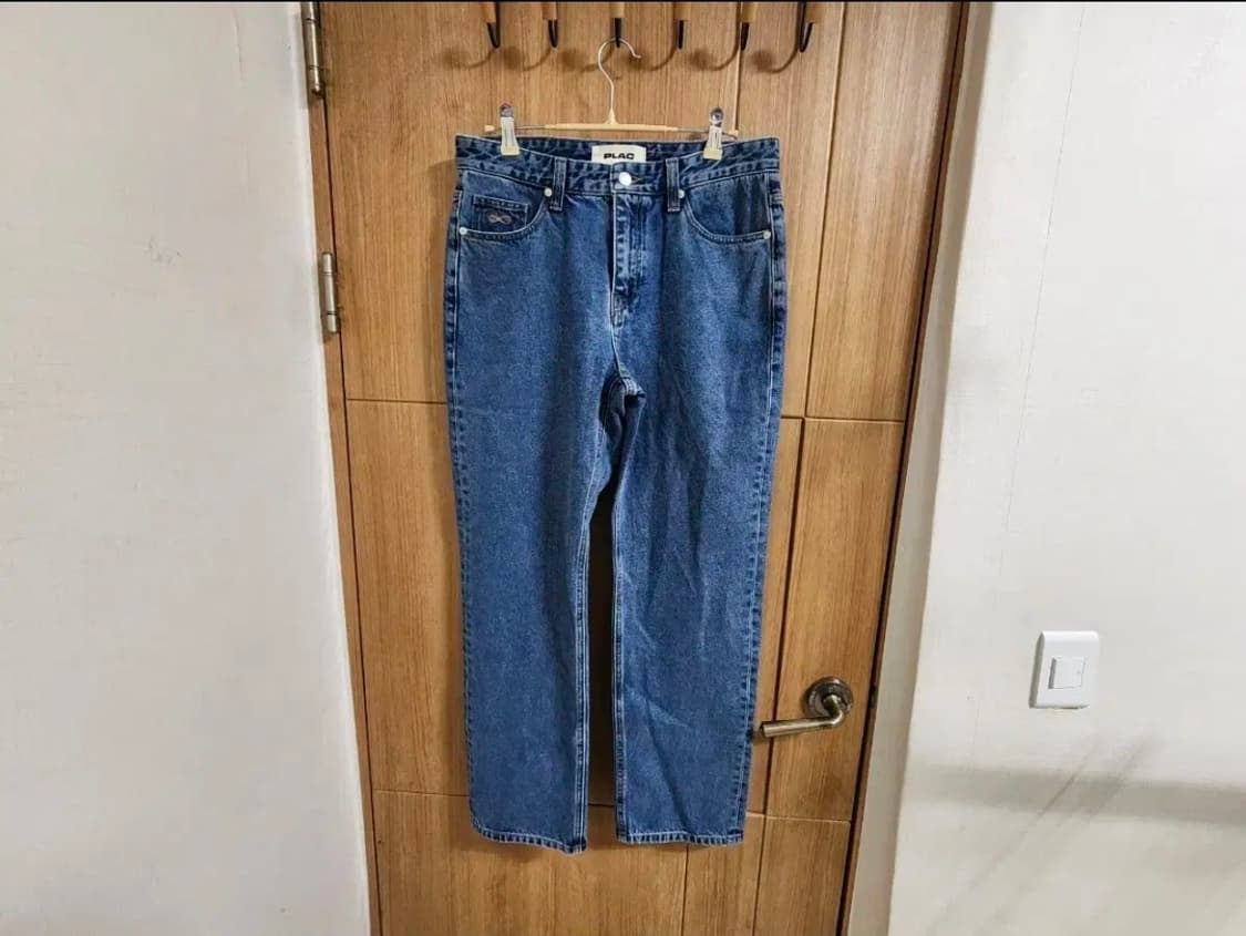 (31)플랙 빈티지 블루 스트레이트 데님팬츠 상품이미지1