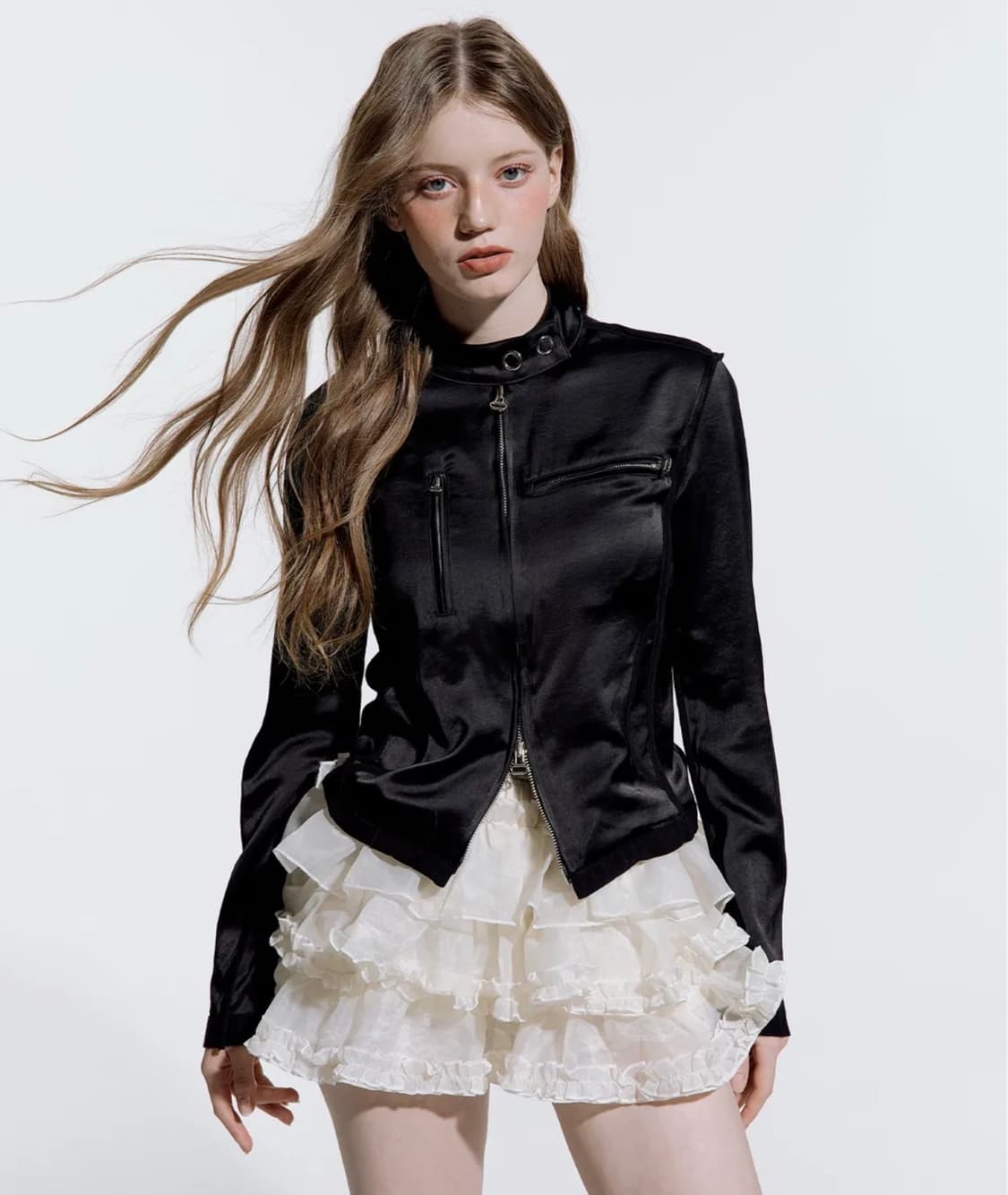 러프넥 튜튜 팬츠 스커트 크림 상품이미지2