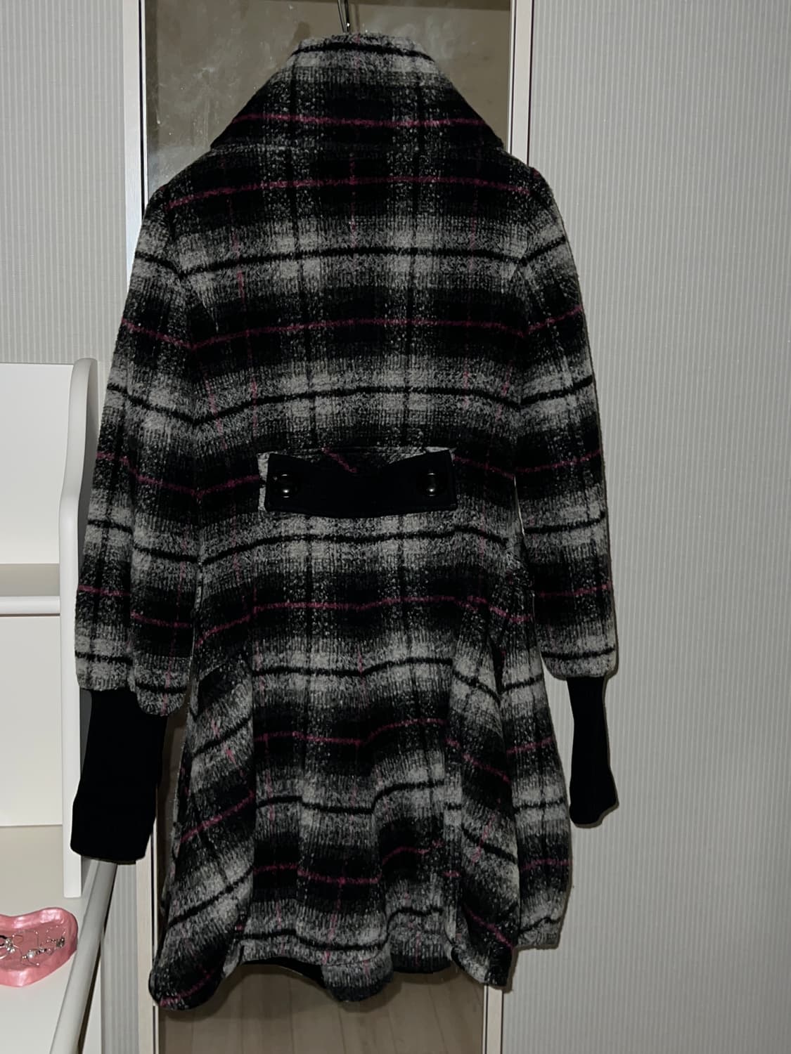 lovely check wool coat 상품이미지5