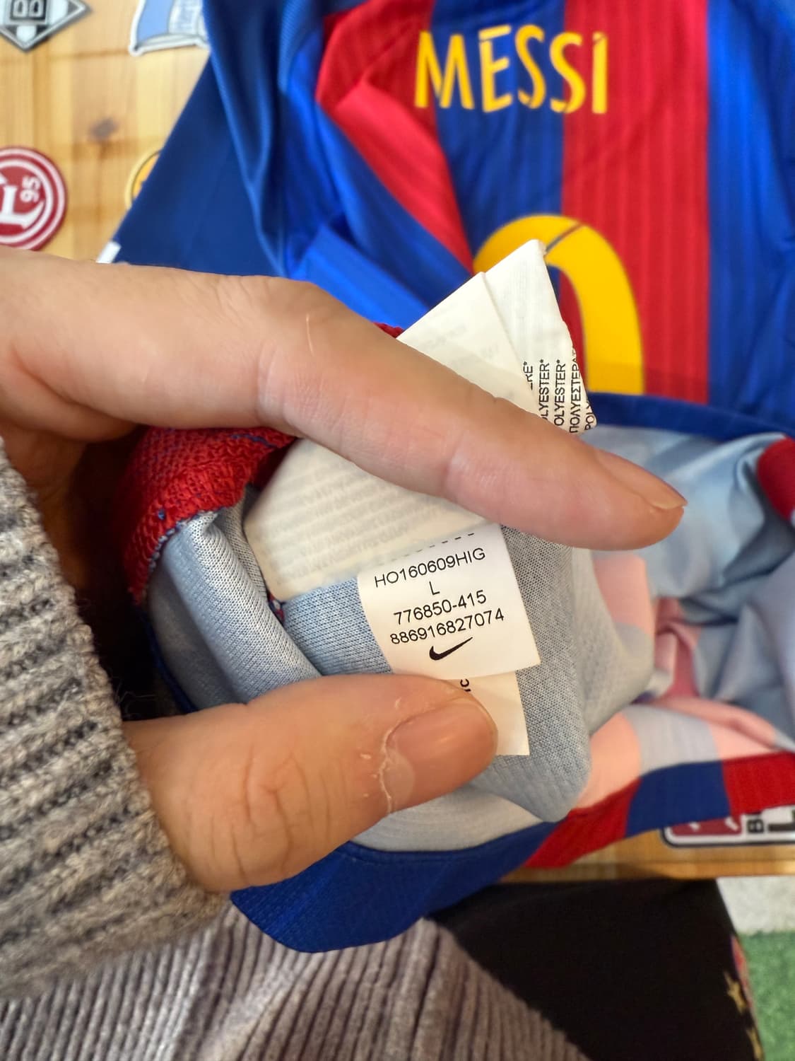 [해외L]16-17 바르셀로나 홈 메시 유니폼 776850-415 상품이미지3