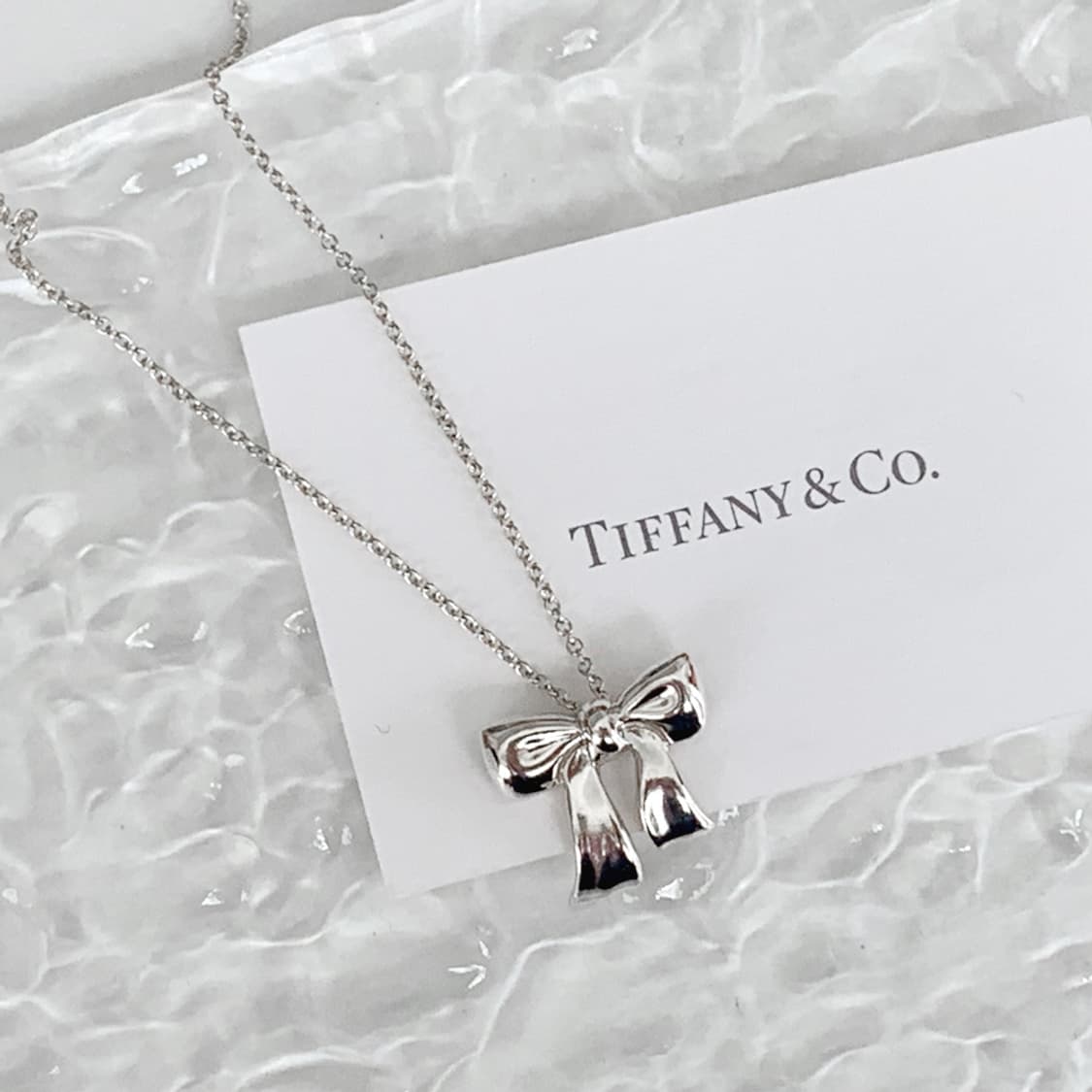 티파니 리본 펜던트 실버 목걸이 NO.107 상품이미지1