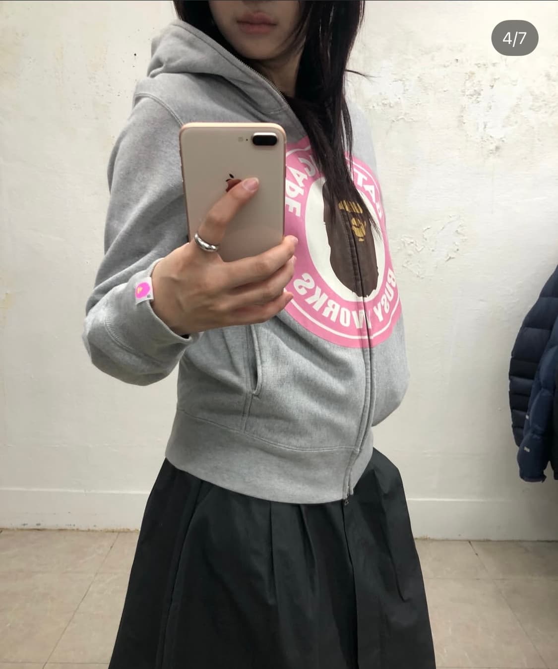 베이프 딱붙핏 후드집업 상품이미지2