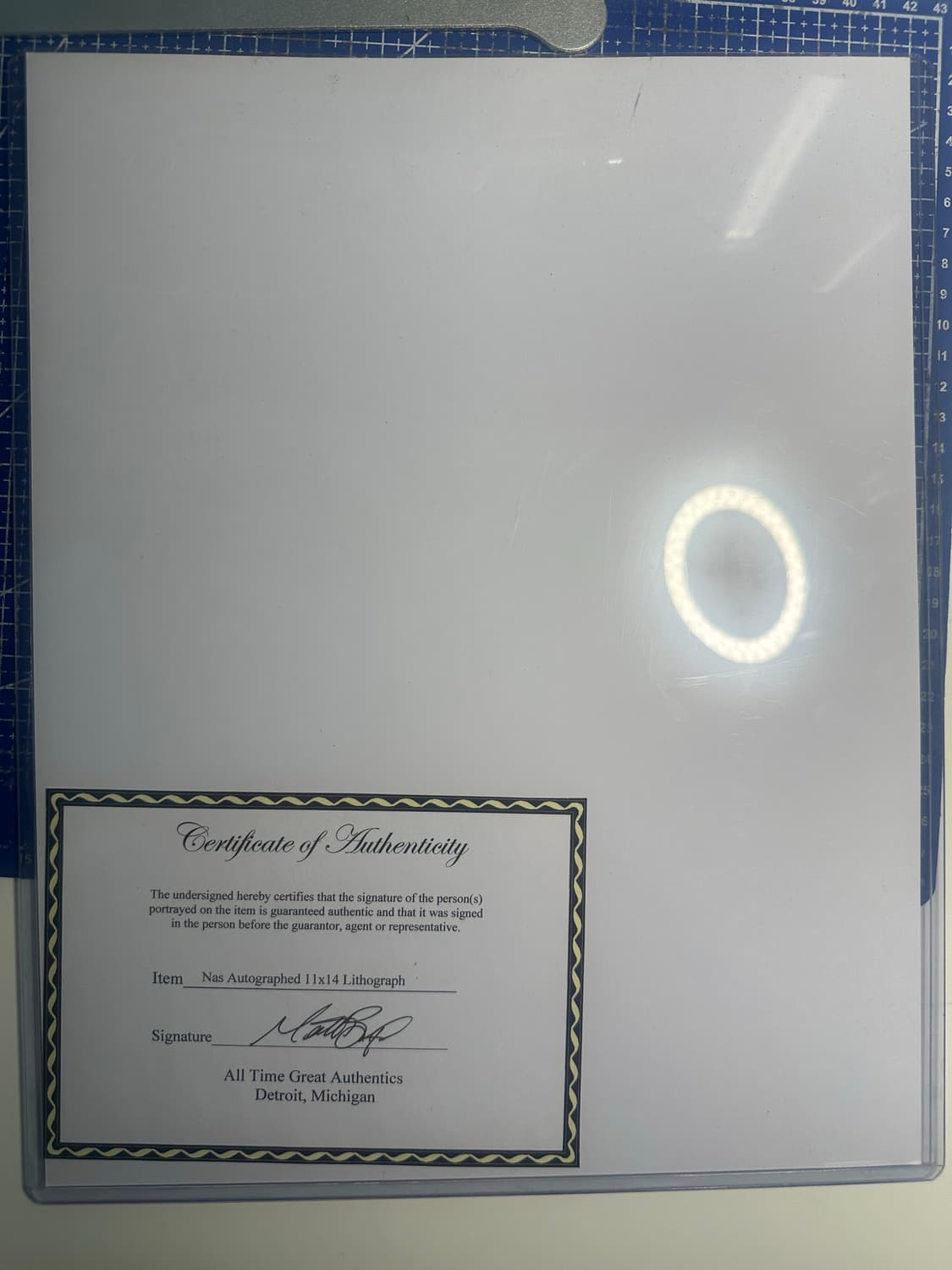 Nas 래퍼 친필 싸인 인증서 포함 상품이미지2