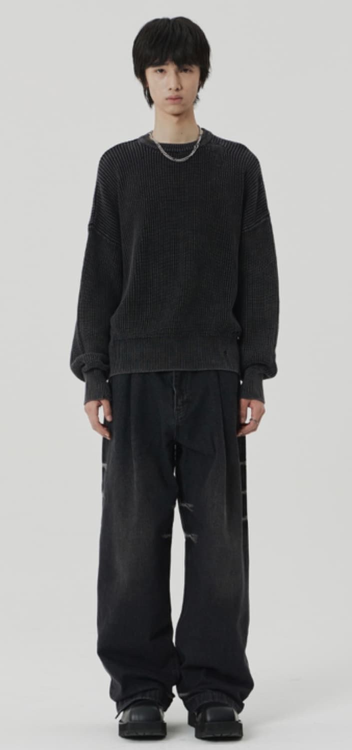 메종미네드 SWELL WIDE DENIM PANTS 48 상품이미지2