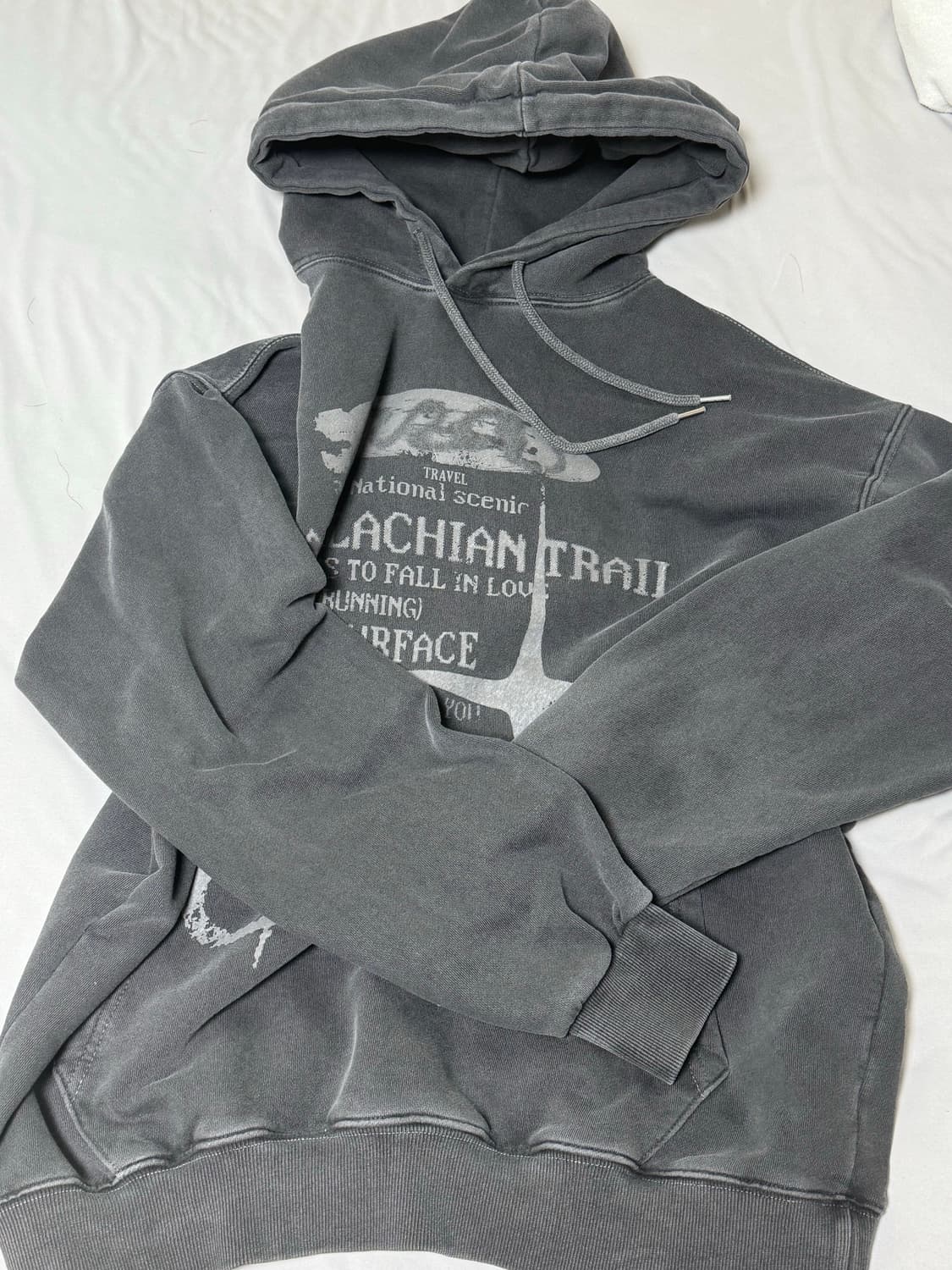 (M)리즌 트레일 피그먼트 후드티 블랙 차콜 상품이미지1