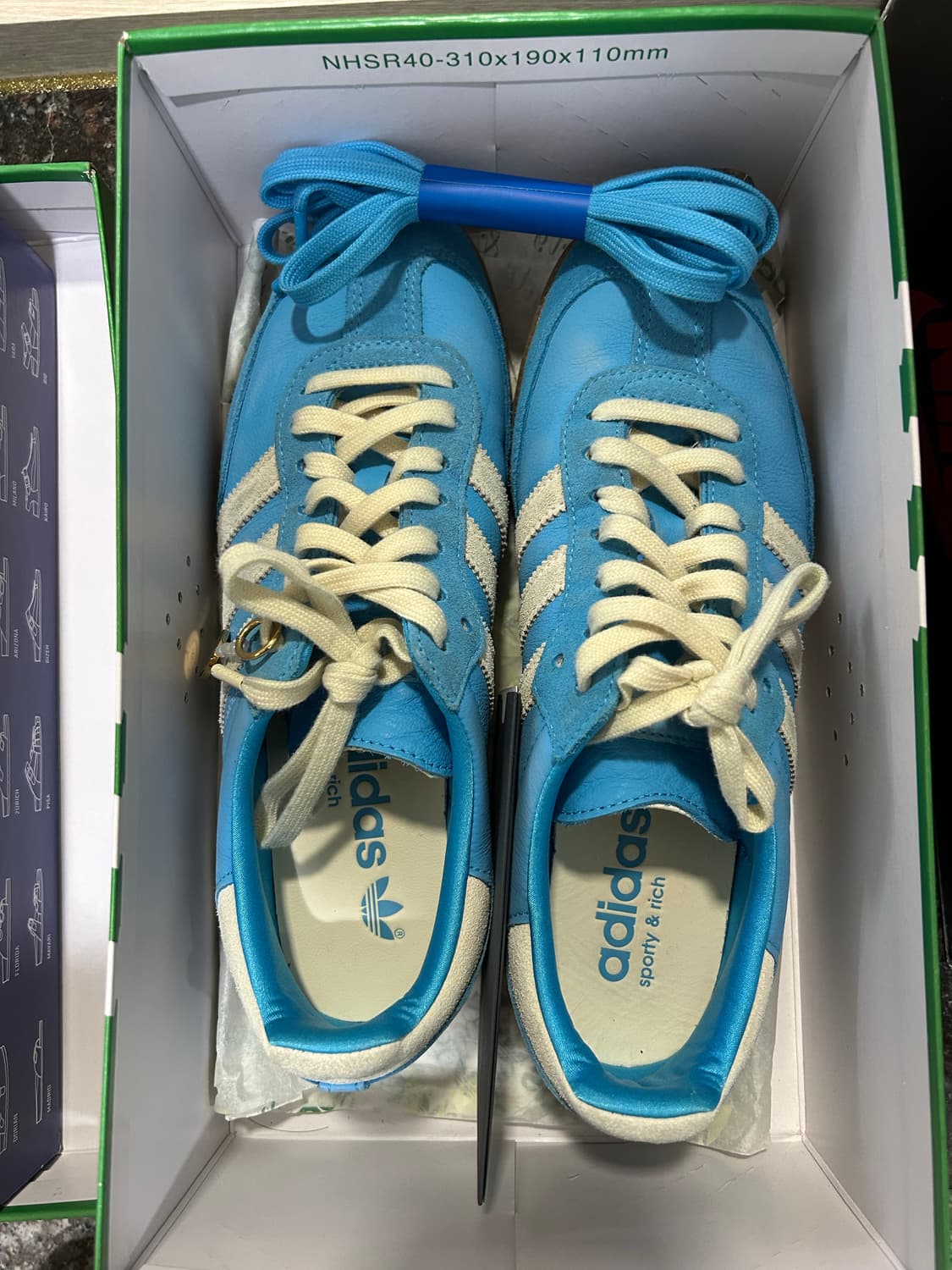 아디다스 x 스포티 앤 리치 삼바 블루 러쉬 크림 화이트 상품이미지2