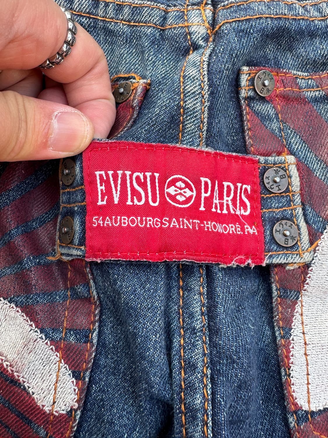 Evisu Paris 다이콕 에이징 워싱 데님팬츠  상품이미지5
