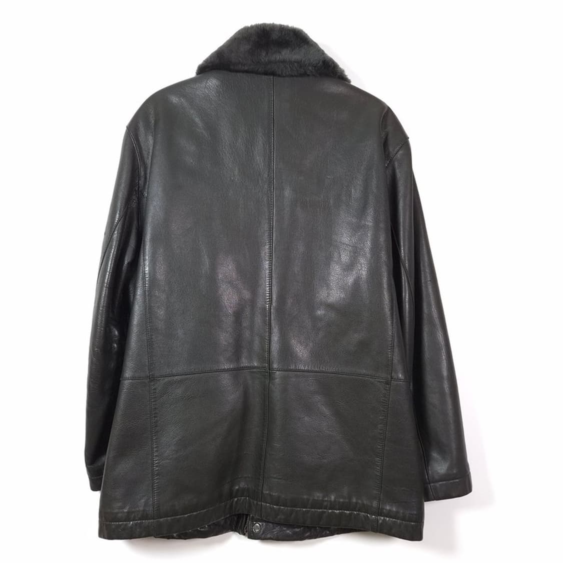 맨스타 리얼 레더 카라 퍼 가죽 자켓 L 상품이미지2