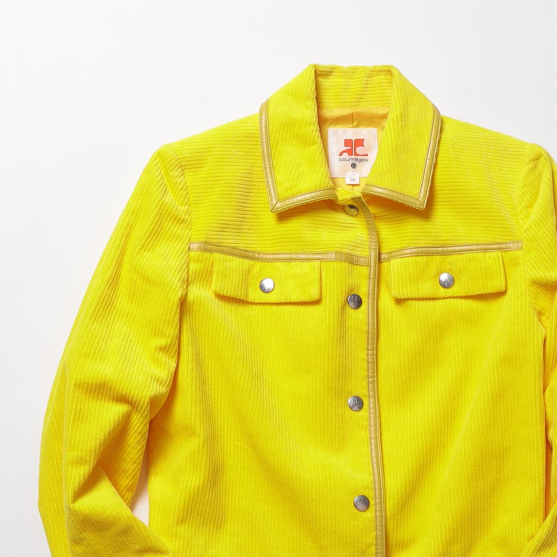 꾸레쥬 옐로우 코듀로이 자켓  상품이미지2