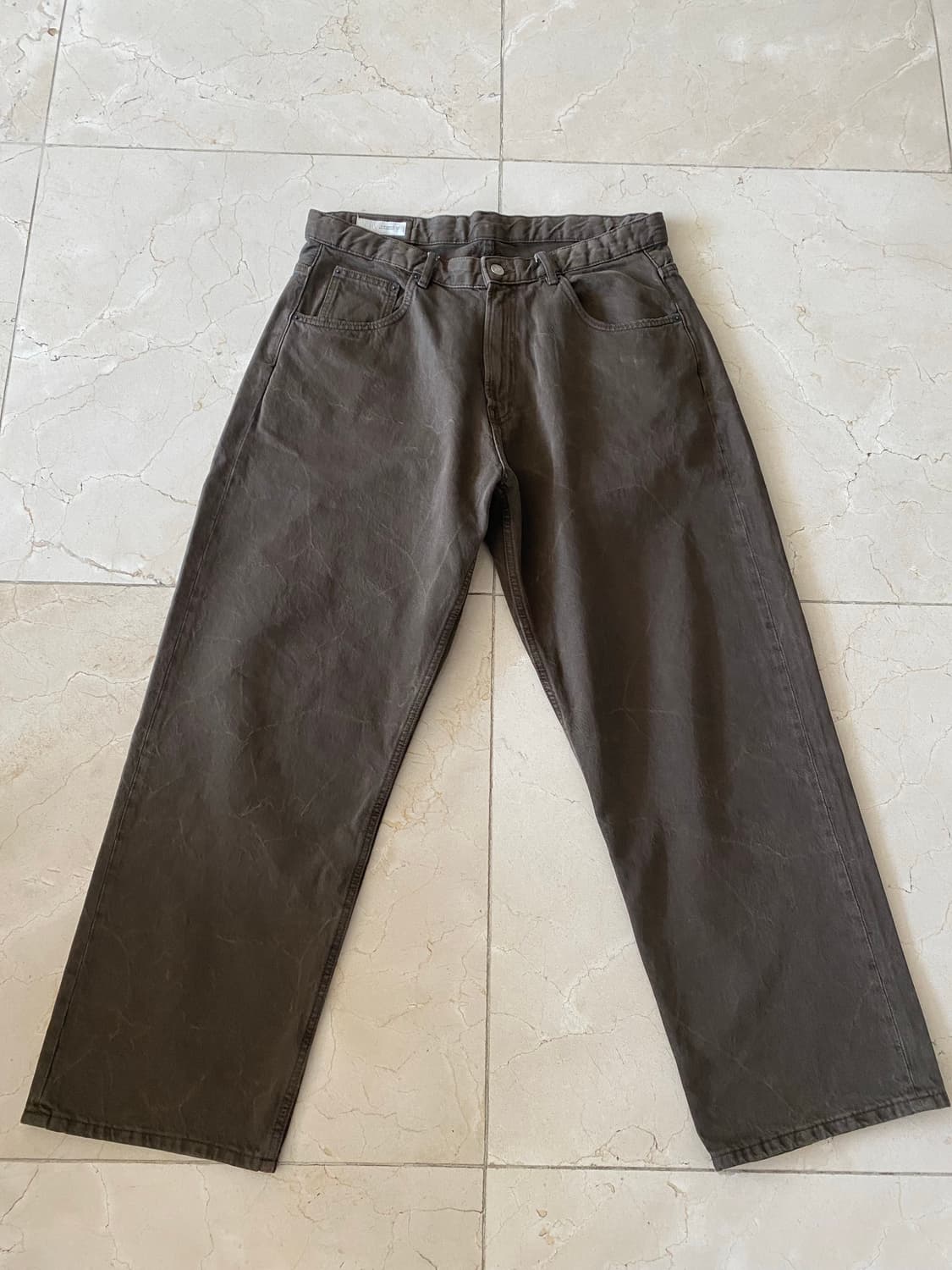 자라 zara 브라운 데님 청바지 배기 와이드 핏 리바이스 상품이미지2